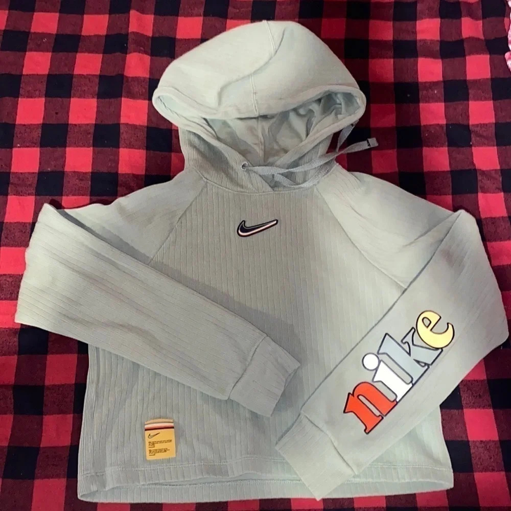 Nike Ribbed Sweater Hoodie Sage Retro​​​​​​​​​​